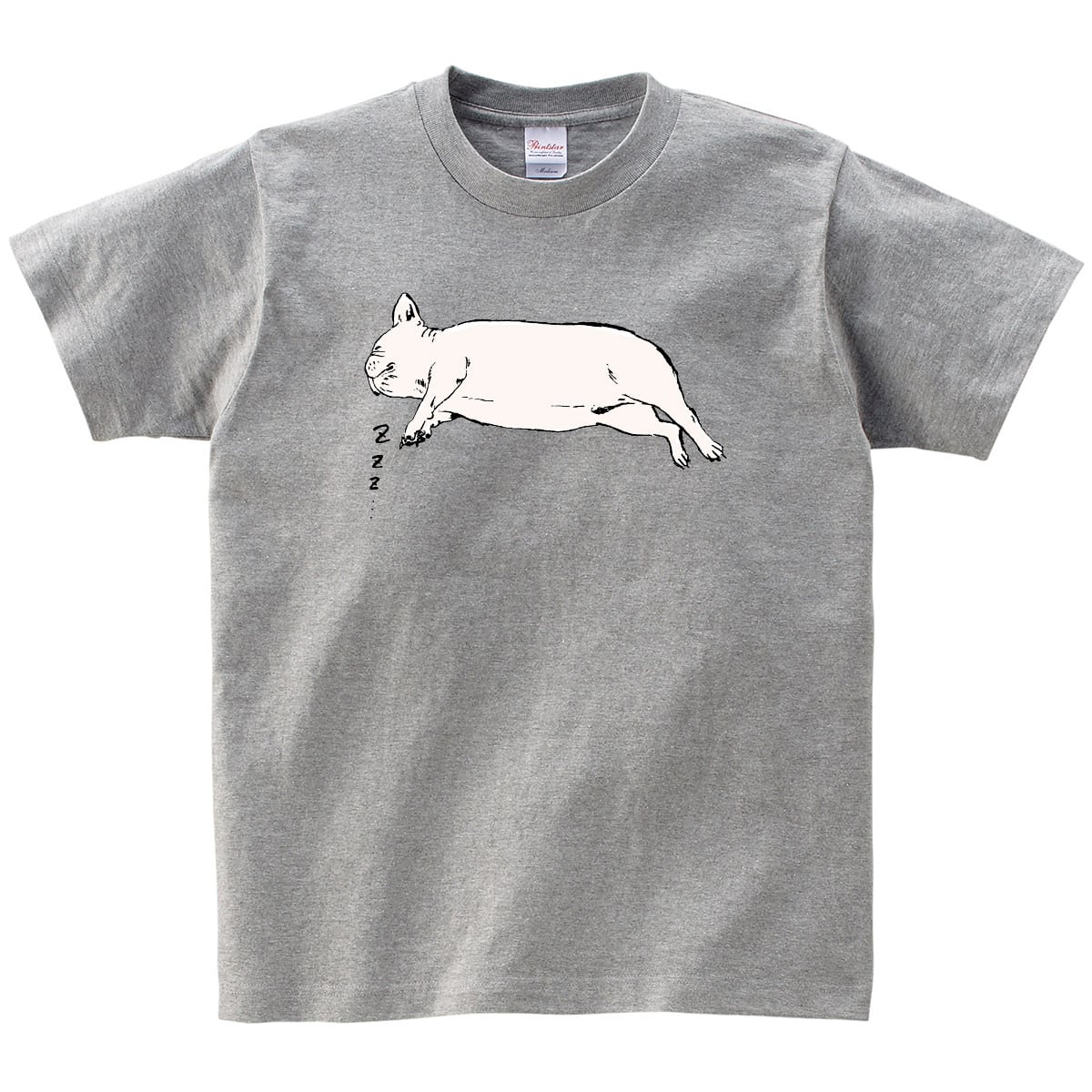 癒しポーズ うたた寝 フレブル Tシャツ フレンチブルドッグ 夏 dog09c