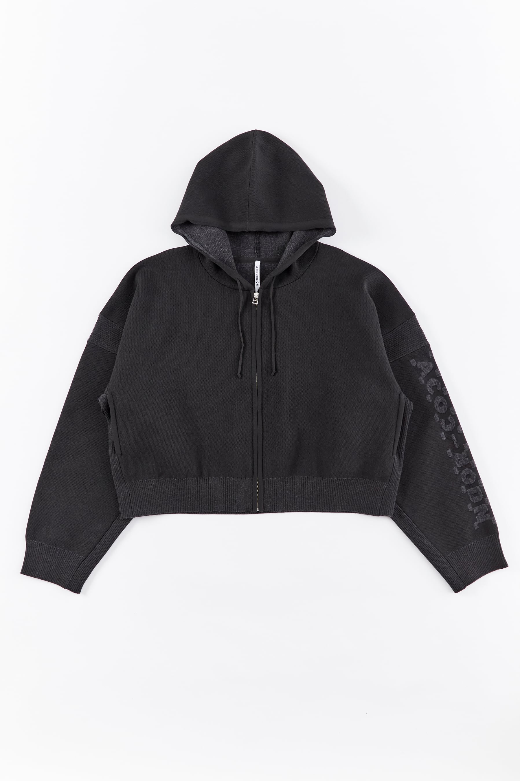 LOGO ZIP UP HOODIE	 25AWAC-005  BLACK