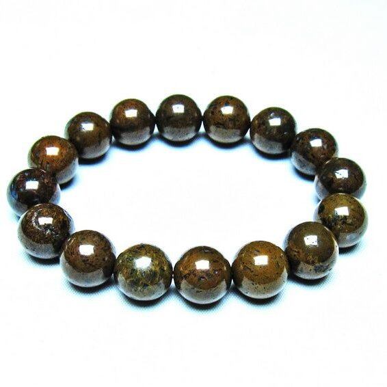 サハラNWA869隕石（コンドライト） ブレスレット 14mm 一点物 メール便可 [M便 1/10] 199-725