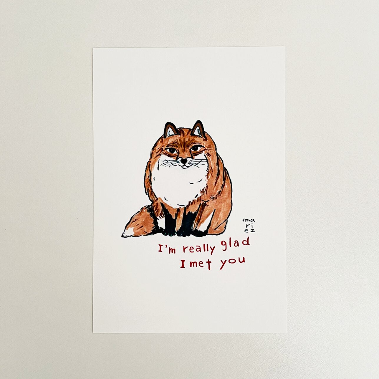 ポストカード - 「会えて嬉しい」