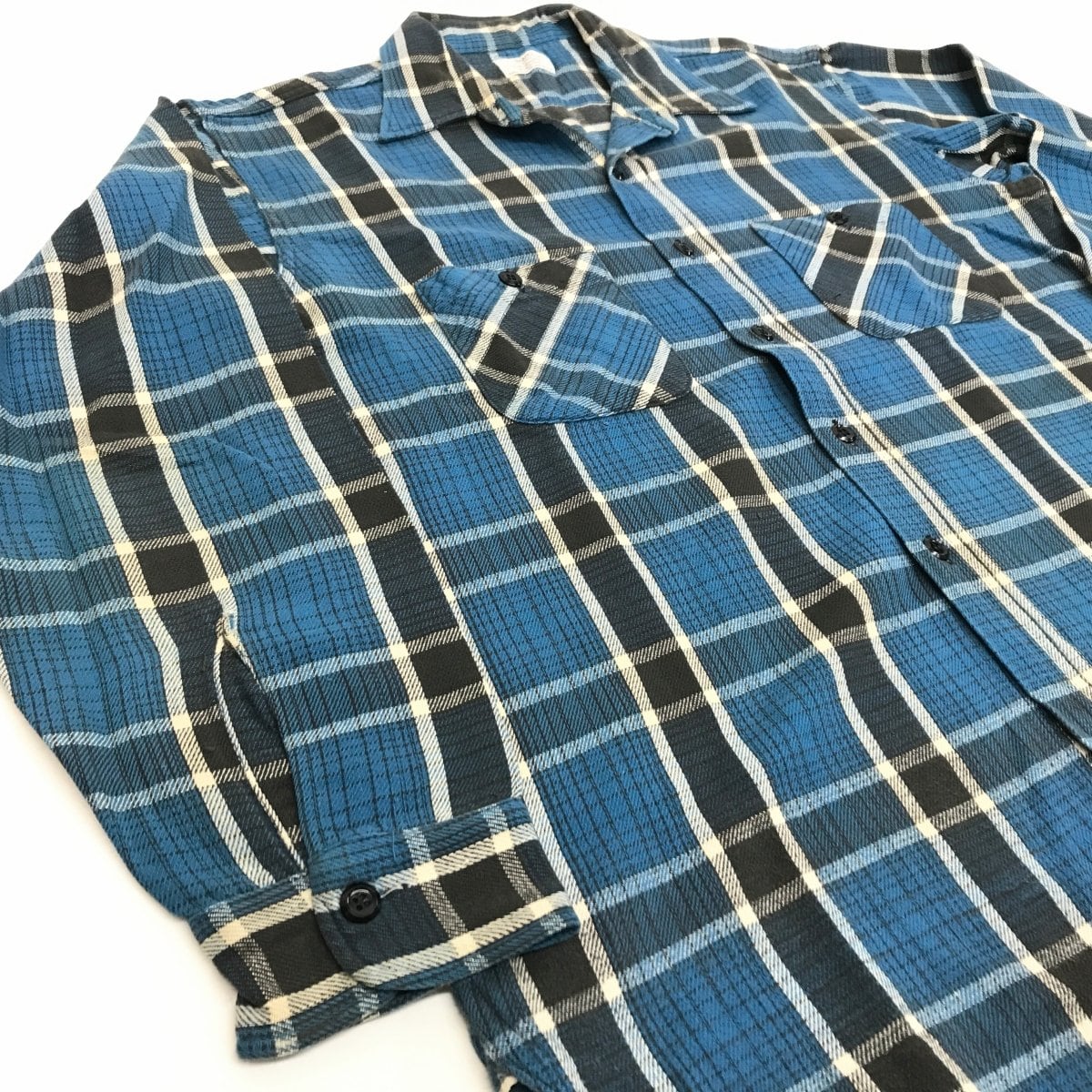sears◇60s/ヴィンテージ/ネルシャツ/L/コットン/GRN/チェック sears◇60s/ヴィンテージ/ネルシャツ/L/コットン/GRN/チェック