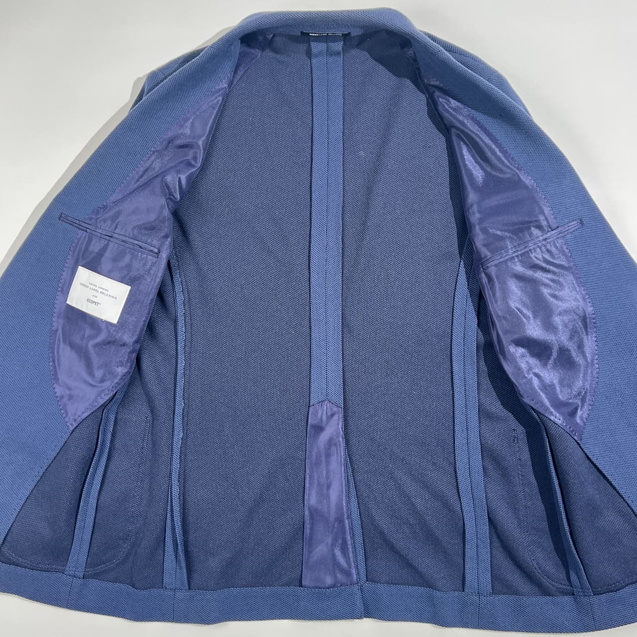UNITED ARROWS GREEN LABEL RELAXING グリーンレーベルリラクシング ECOPET メッシュ テーラードジャケット 48/ネイビーブルー系 メンズ 春夏