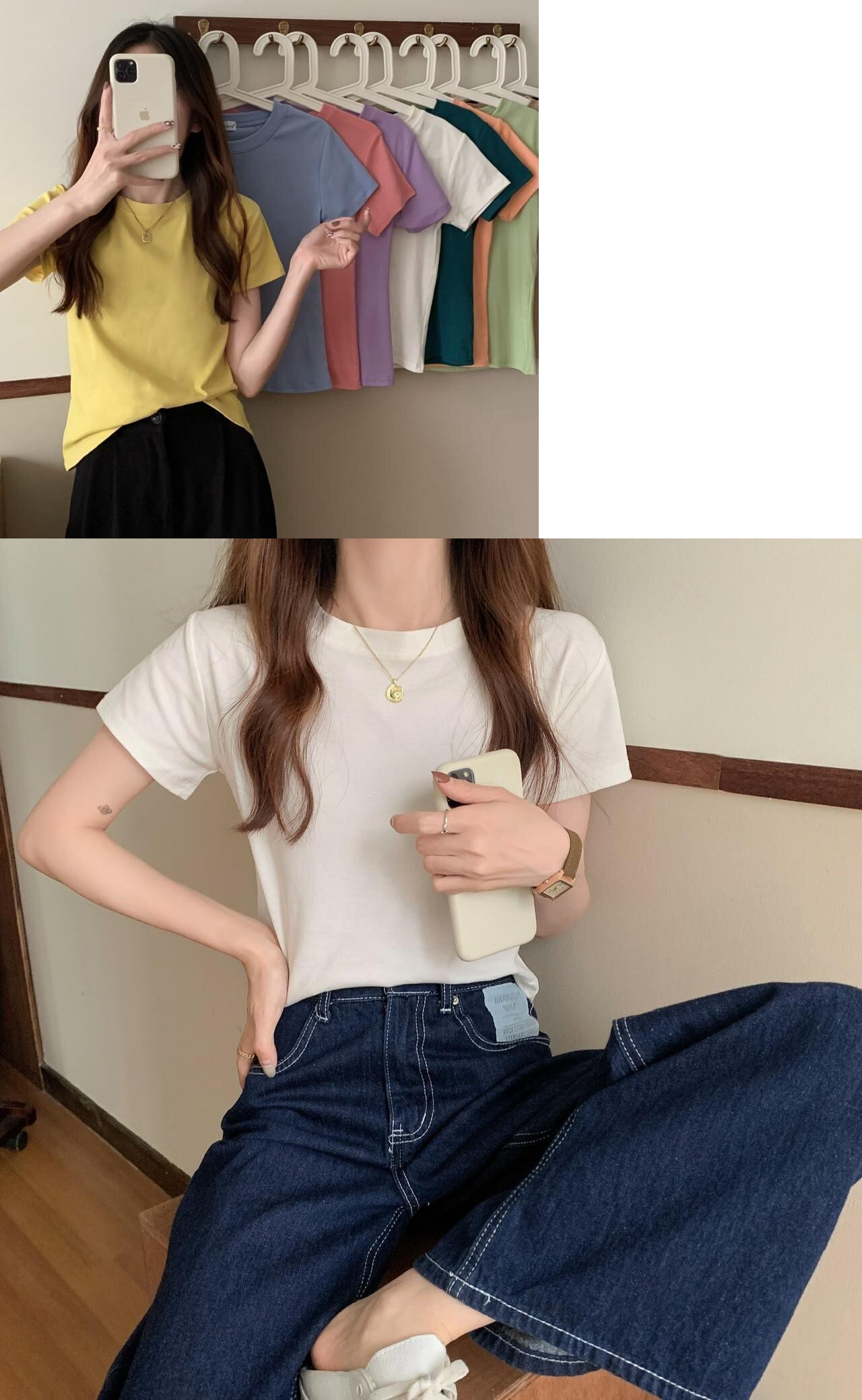 Tシャツ シャツ サマーショートラウンドネック薄手 夏物 Oネック YY-ファッション42137116771