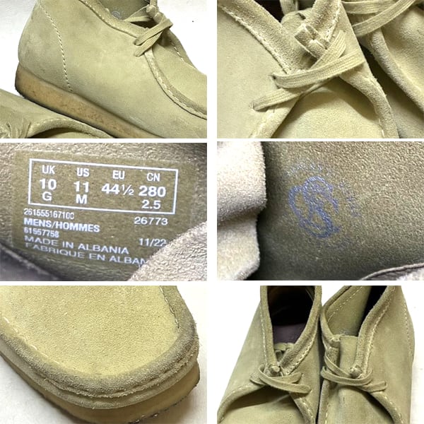 1点物◇クラークスCLARKSワラビーブーツ革靴スエードレザーシューズ