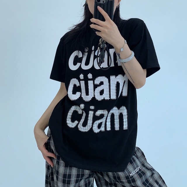 big logo design short-sleeve tee　ビッグロゴデザイン半袖ティー　J2058