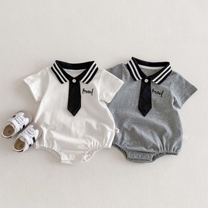 【BABY&KID】夏新作ネクタイポロロンパース
