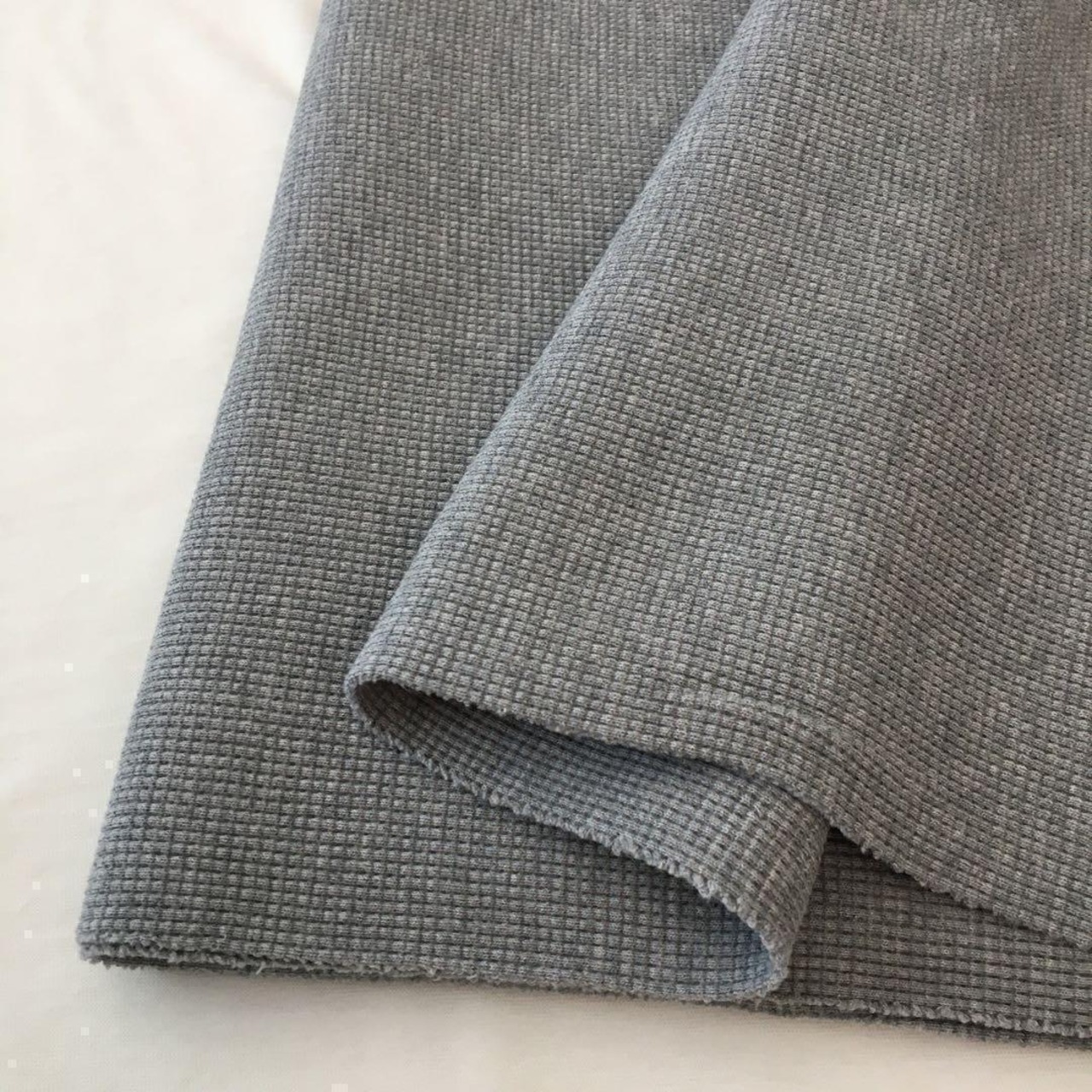 綿100%ハードワッフル生地-2ｍ-curl tricot　2FX/5671●