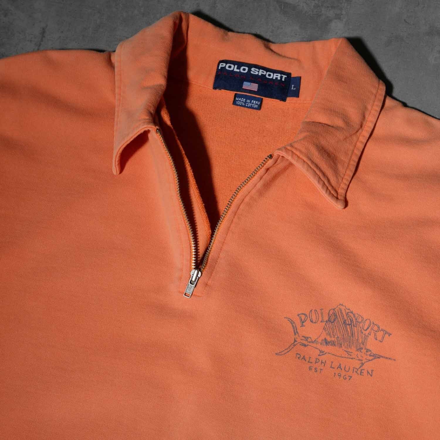 90s POLO SPORT Half-Zip Short Sleeve Sweat / ポロ スポーツ ハーフ