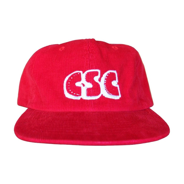 Crenshaw Skate Club | Corduroy OG Logo 6 Panel / Red