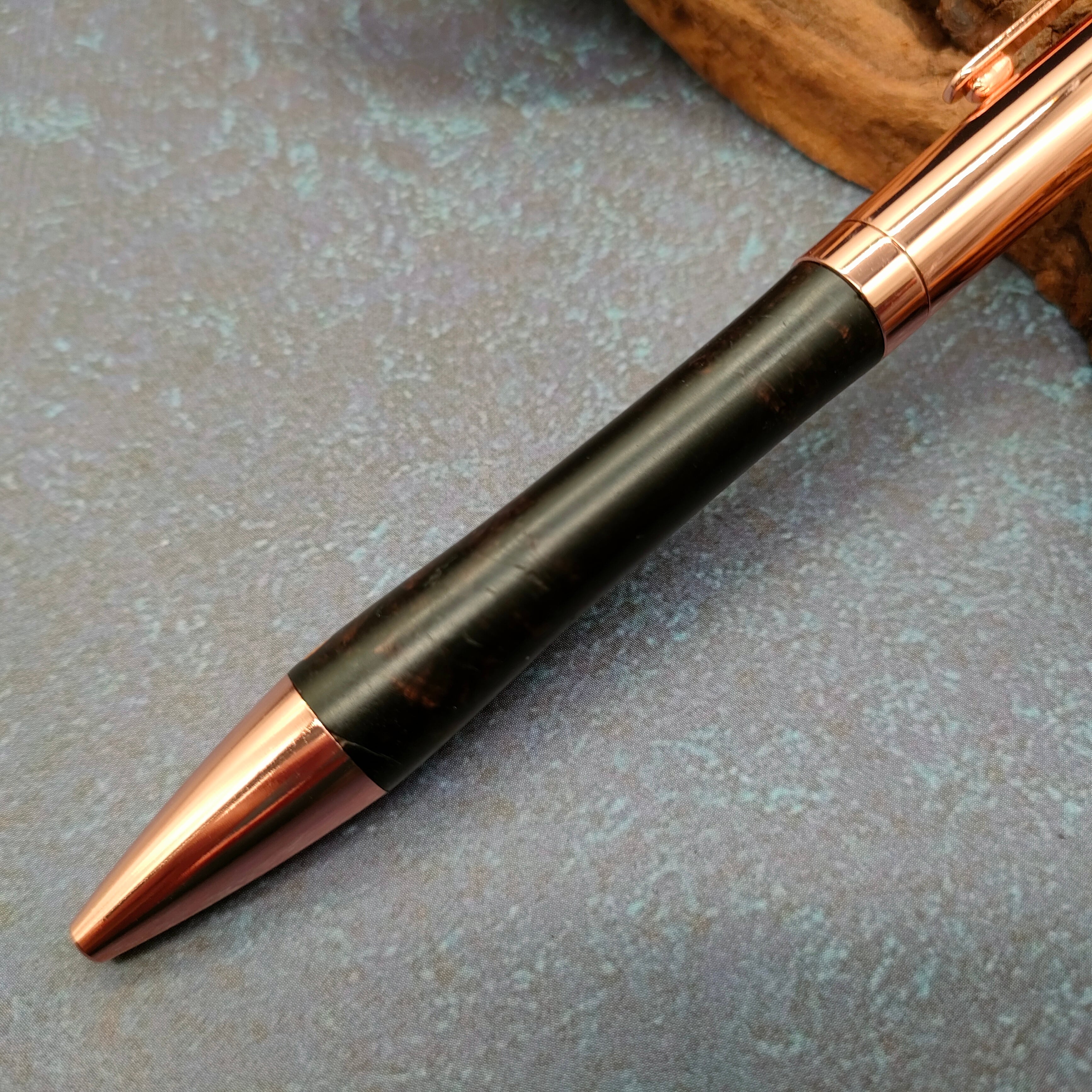 アフリカンブラックウッド瘤 ツイスト式ボールペンC153 | Bâton D'or