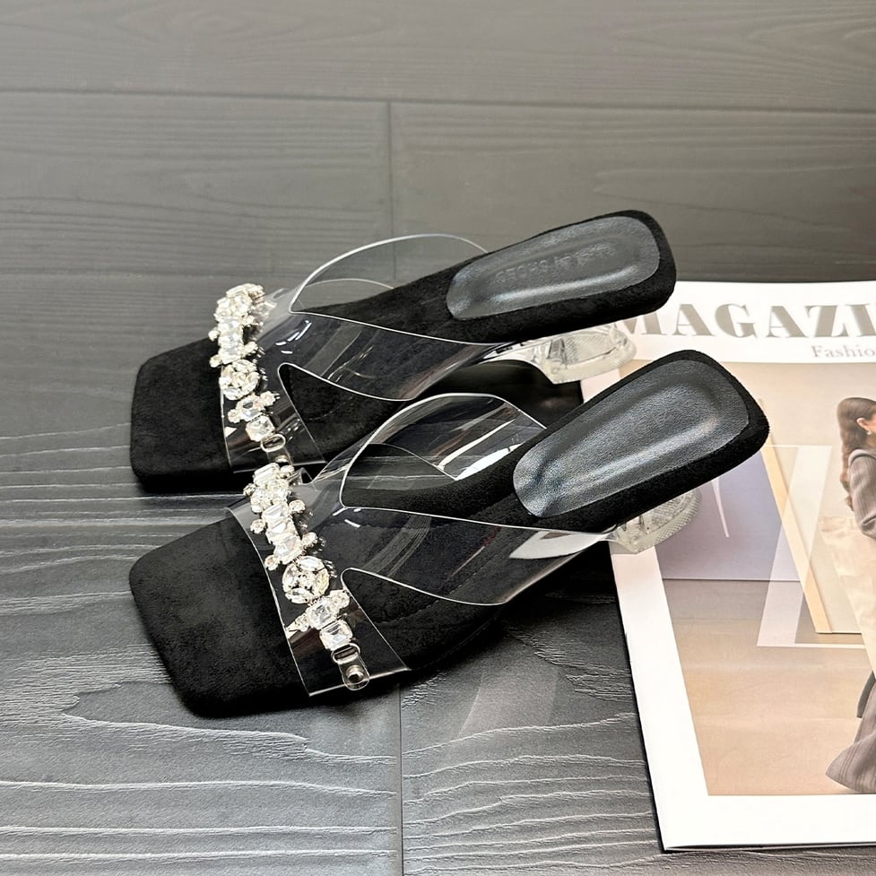 shiny clear shoes / l0621