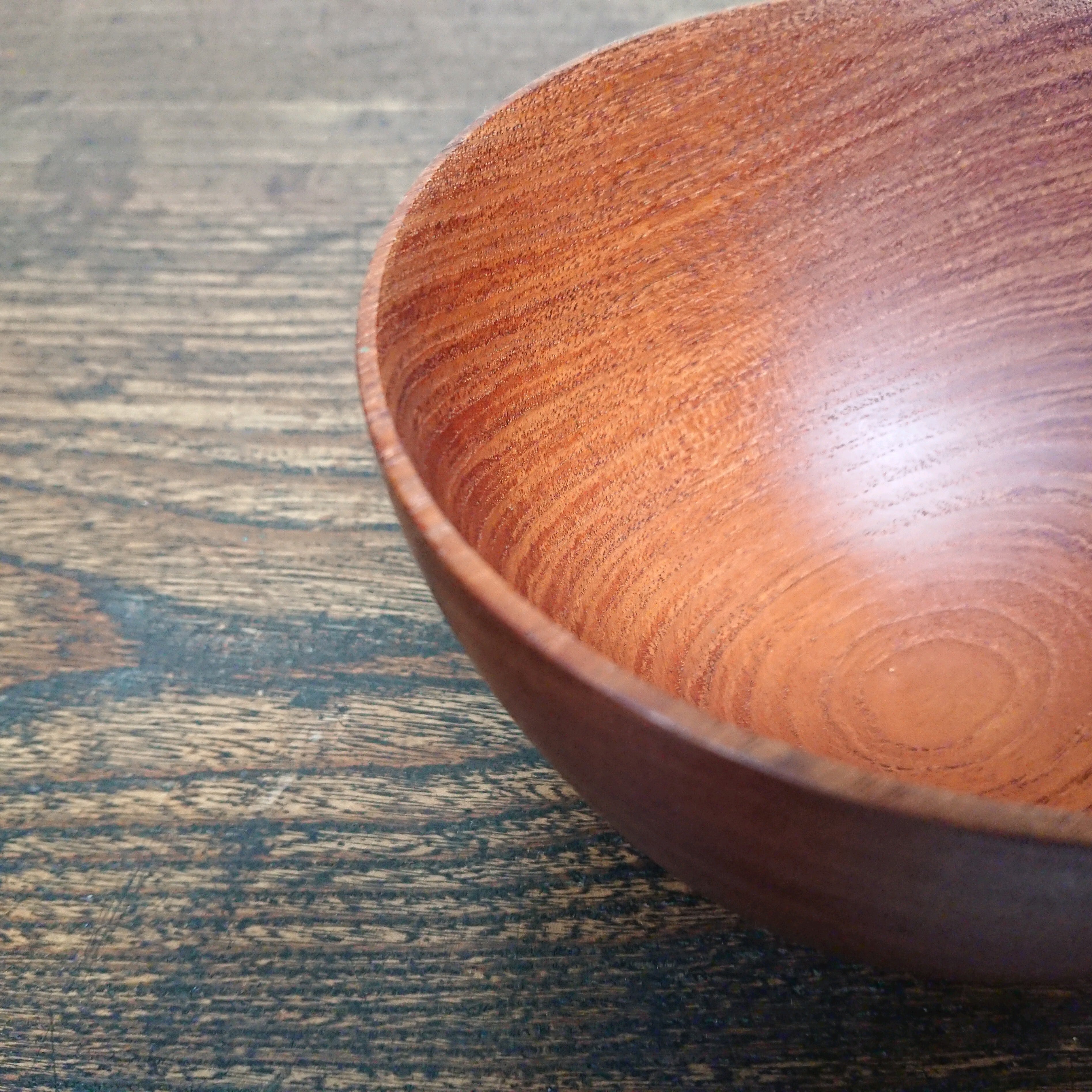 青峰重倫作 チーク無垢材くり抜き椀/ボウル ジャパンビンテージ