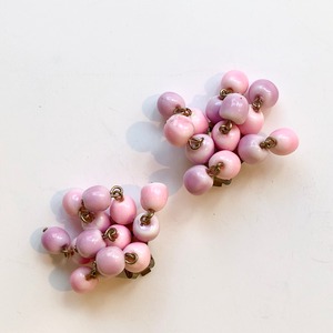 VINTAGE pink fringe earrings