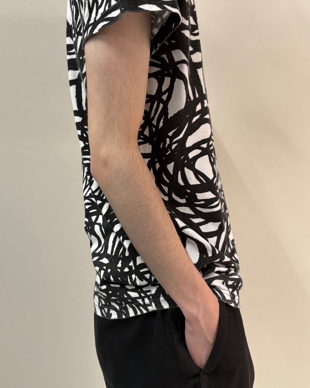 【14/AW Dior HOMME】monotone scribble T-shirt