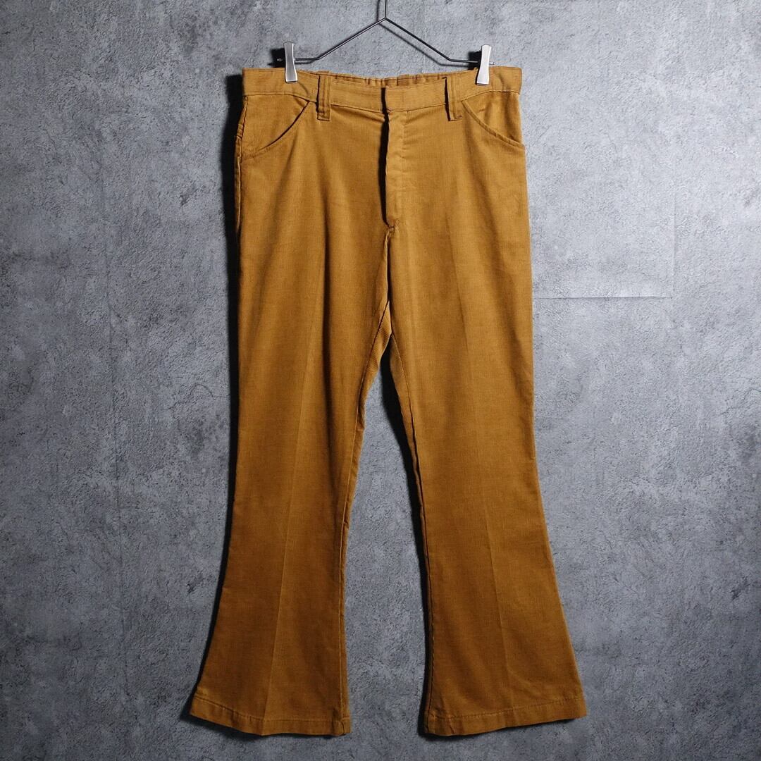 70s Mustard yellow corduroy flared pants