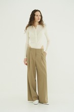 CLANE LOW WAIST TUCKED LOOSE SLACKS