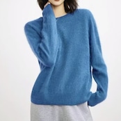 丸首 ニットプルオーバー 　全8色　 00053