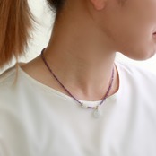 翡翠とアメシストのコラボ！アメシスト 翡翠 ネックレス K14GF A貨翡翠 ne1175