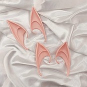 YFFSFDC 精霊耳 2ペア 長め+短め 2サイズ エルフ耳 つけ耳 シリコン製 コスプレ道具 魔女 妖怪 妖精 吸血鬼 仮装 ハロウィン パーティー クリスマス コスプレ 小物 アクセサリ 祭り 学園祭