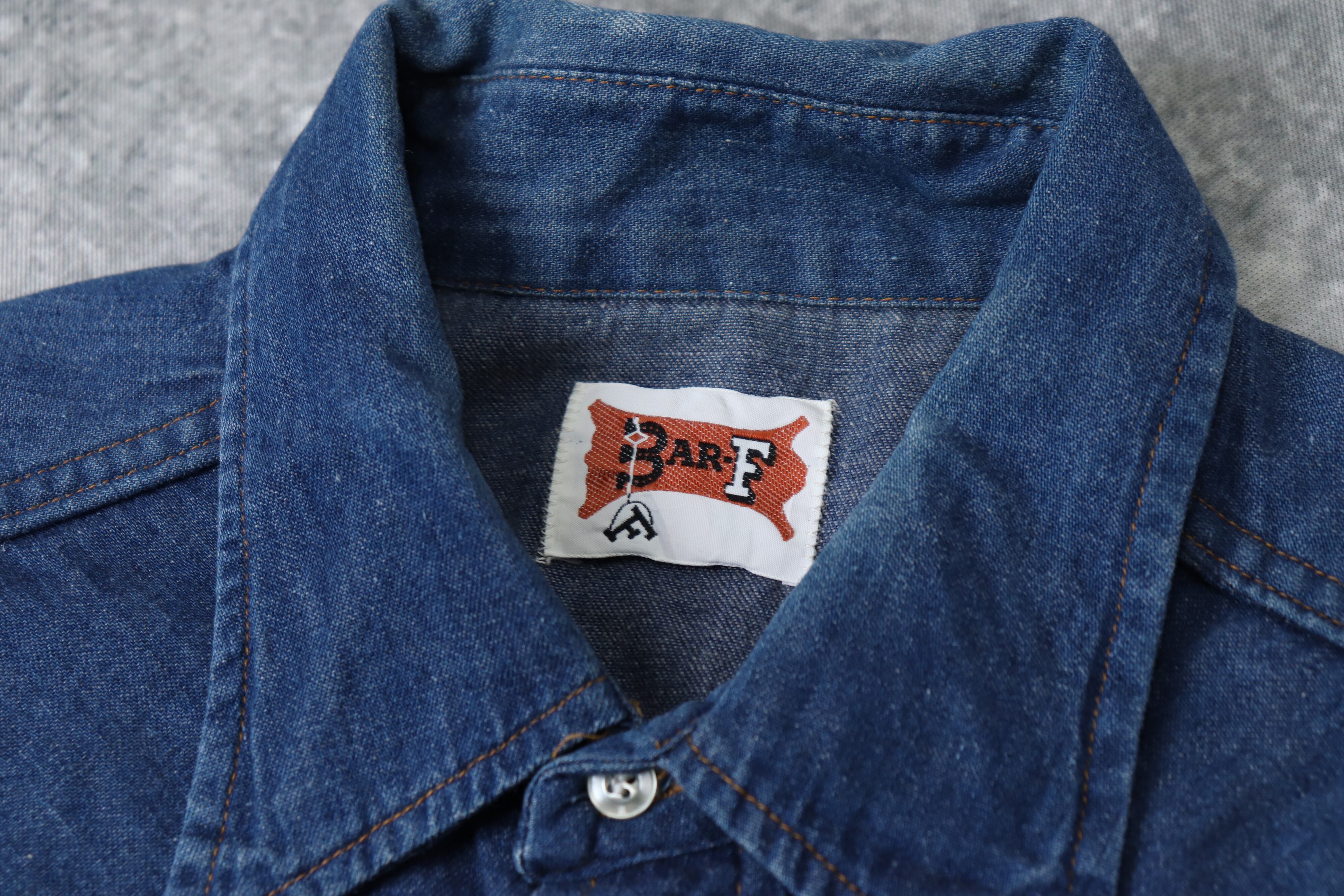 1970's ''BAR-F'' Denim Western Shirts　70年代　ウエスタンシャツ　古着　A309 | ROGER'S used  clothing - ロジャース - powered by BASE