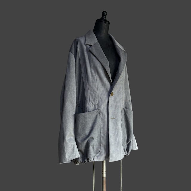 BALLOON TAILORED JACKET – LIGHT GRAY