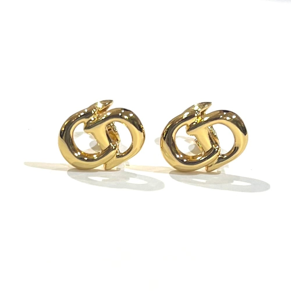 Christian Dior 】未使用DIOR イエローゴールドVINTAGE ロゴイヤリング