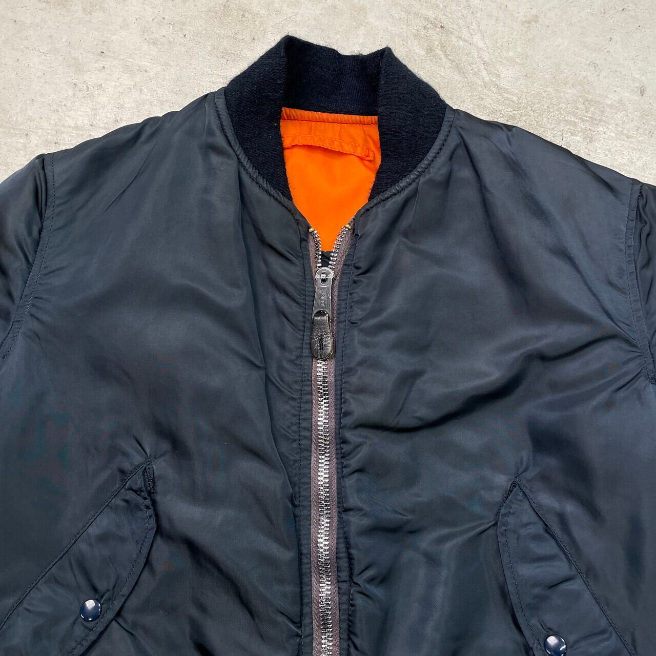 80年代 USA製 ALPHA MA-1 ミリタリー フライトジャケット 民間品