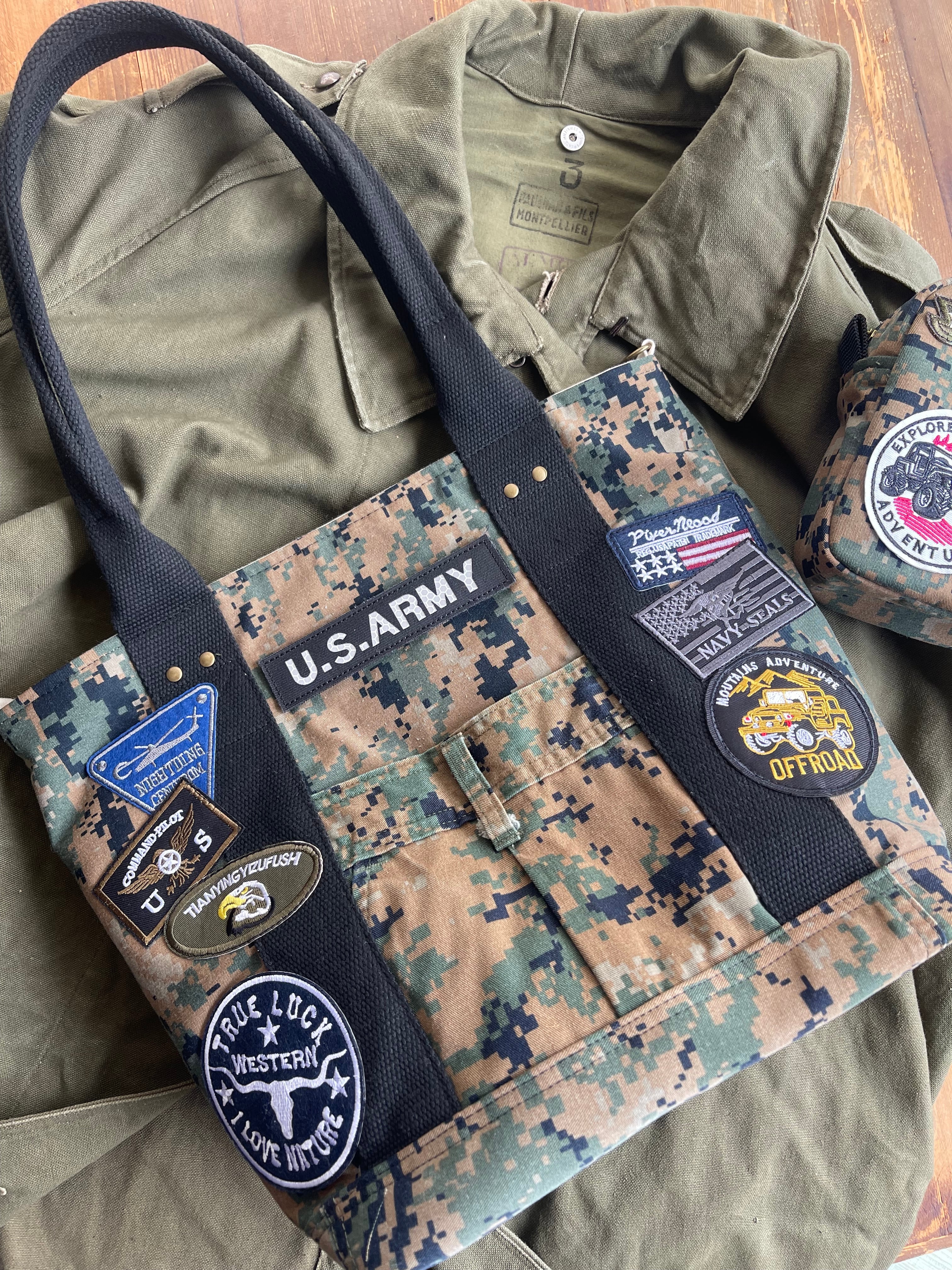 USARMY 米軍迷彩服リメイクトートバッグ USARMY 米軍迷彩服リメイクトートバッグ | Cerulean