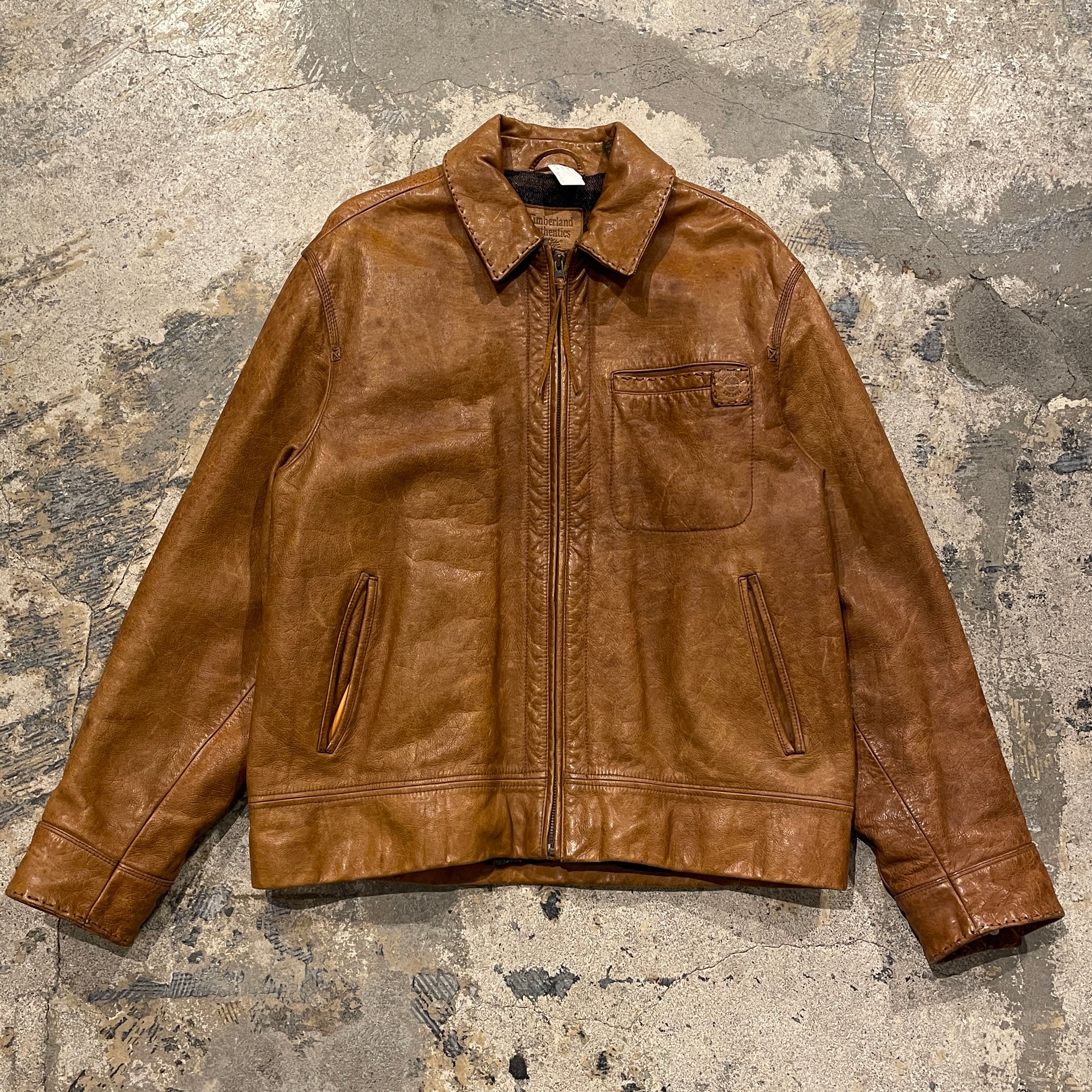 別格ﾚｻﾞｰ!!】90's Timberland Leather Jaket | 下北沢SPiKe＆SPiCe