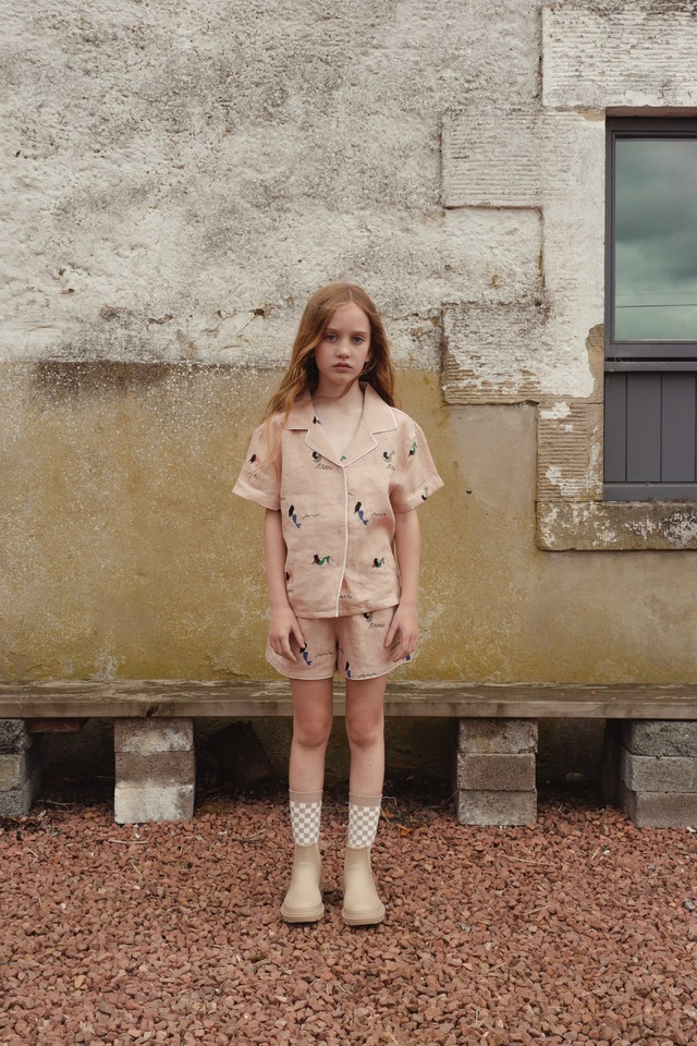 《即納》FISH&KIDS/ ALLOVER EMBROIDERY MERMAID SHORT