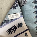 マルチクロス　南仏柄青系　ラベンダー　コットン100% 19clb16