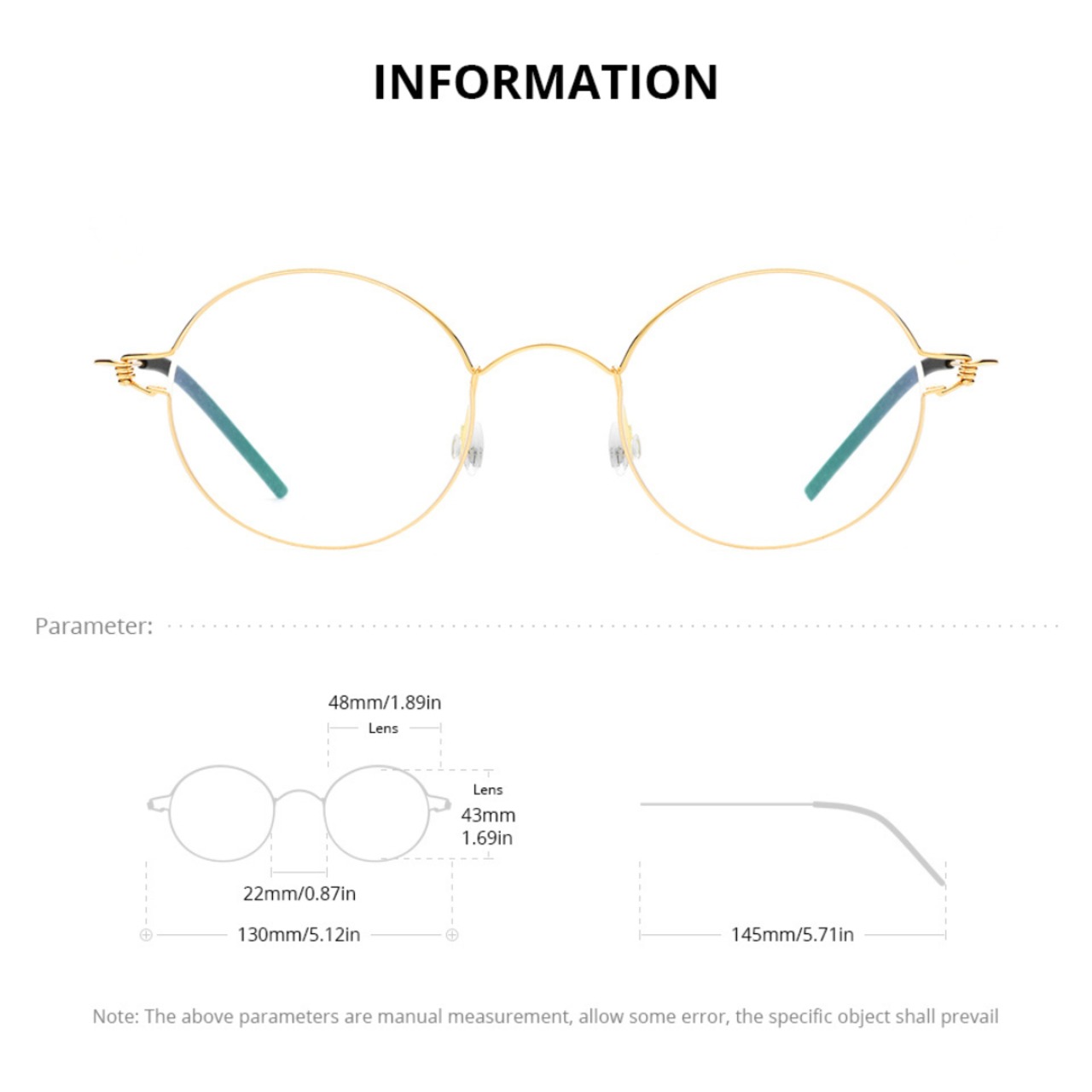 Screwless Titanium Glasses  -round- / スクリューレス チタン メガネ -ラウンド-