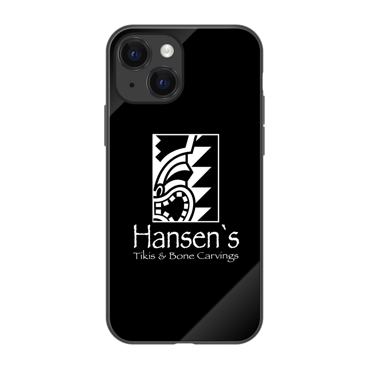 Hansen's  ガラス スマホケース【ブラック】