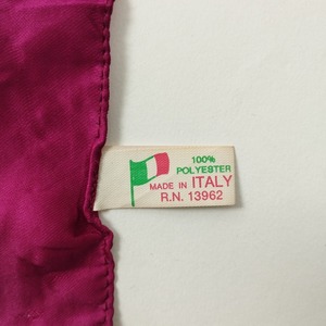 イタリア製　紫ペイズリー オールド　スカーフ　ポリエステル