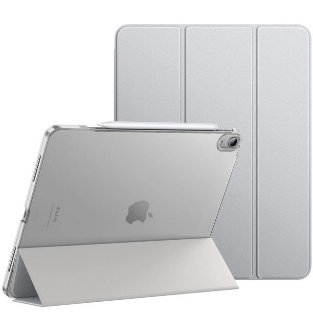 MoKo iPad Air 13インチ ケース (M4/M3/M2、 2026/2025/2024）専用手帳型カバー Silver