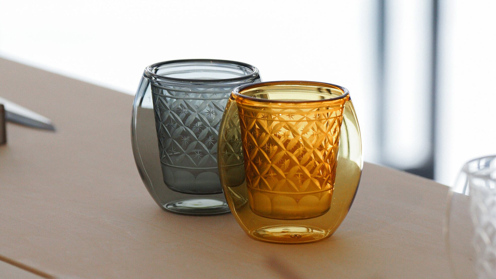 KIRIKO × DOUBLE WALL GLASS “ Fuwan ” / KINAKA・RURI | goyemon 