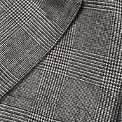 J.PRESS ジェイプレス グレンチェック ウール 段返3B テーラードジャケット 96-86-175/ブラック×ホワイト メンズ 背抜き