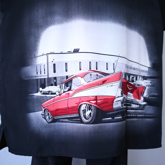 XXXXL super over silhouette front and back car graphic h/s shirt