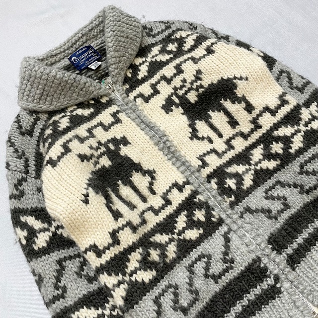 ✓VINTAGE 80s しぶく USA製 コロンビア ボアフリースニット ベージュ