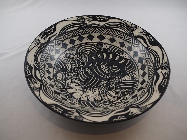 矢島操] 28 カキオトシ大鉢 双虎 | うつわshizen
