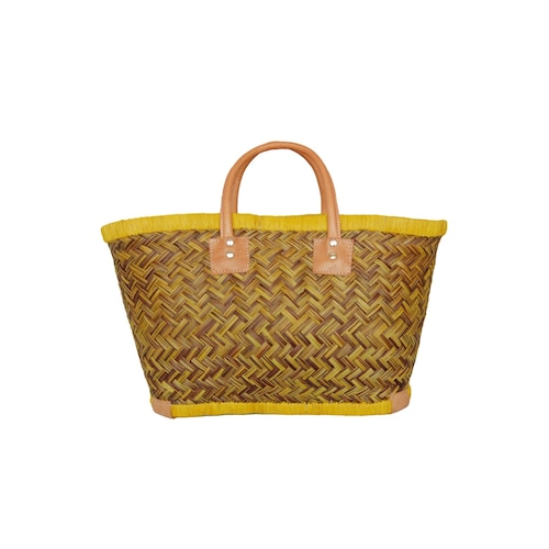 【かごバッグ】S パニエS / Yellow x Violet / マルシェバッグ