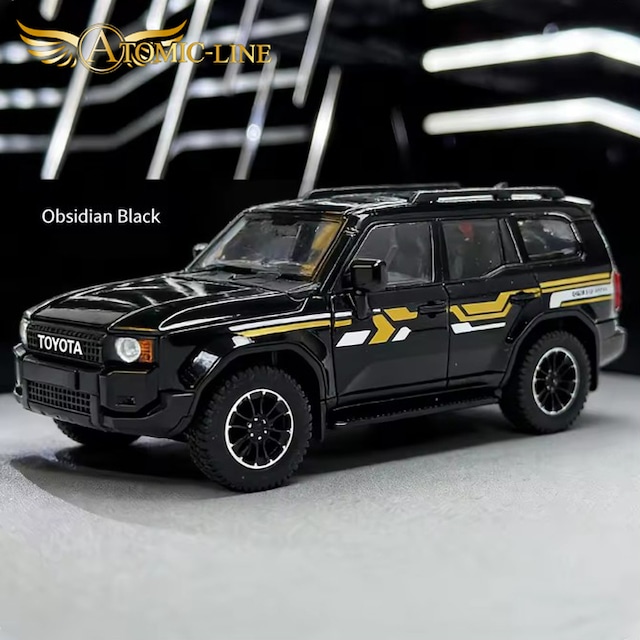 TOYOTA ランドクルーザー 250 PRADO 1/24 ミニカー 全3色 ライト点灯 エンジンサウンド 合金モデル 模型 ジオラマ
