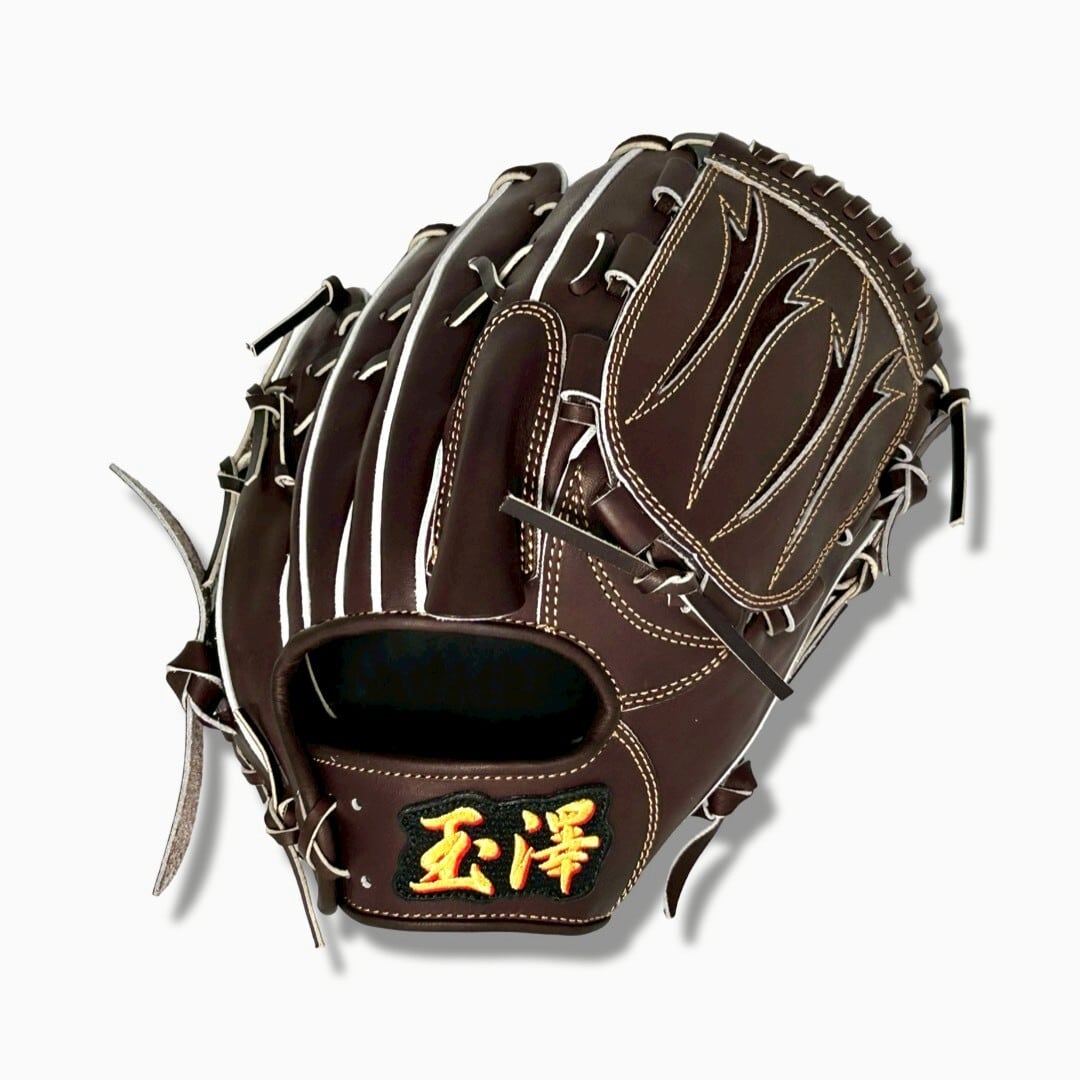 【硬式】玉澤 投手用(ピッチャー用) グローブ DELUXE TUG-11DX 横型 (本体:Dブラウン 紐:Dブラウン)|タマザワ
