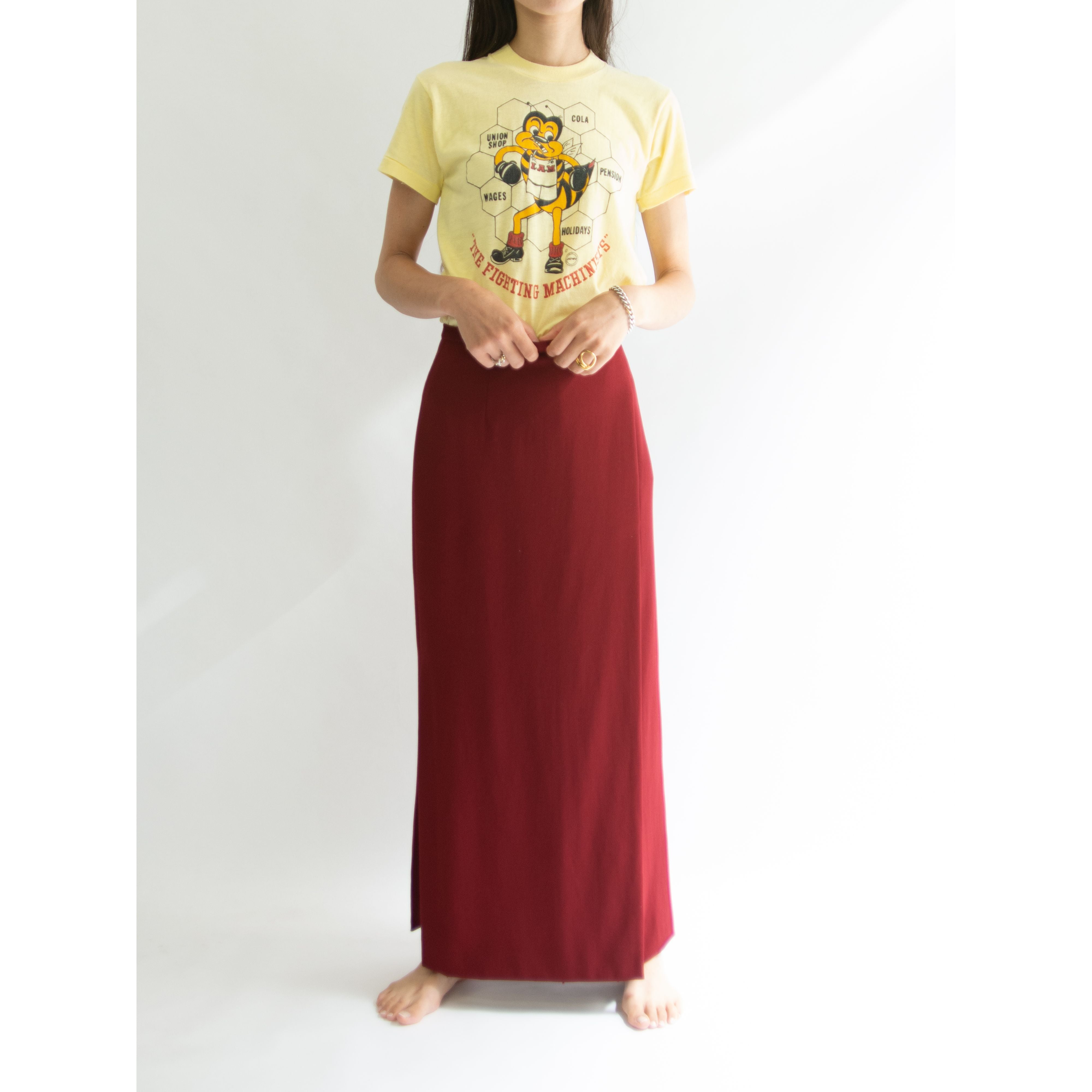 【devknit】70-80's Polyester-Cotton Printed T-shirt（ポリエステルコットン プリントTシャツ）