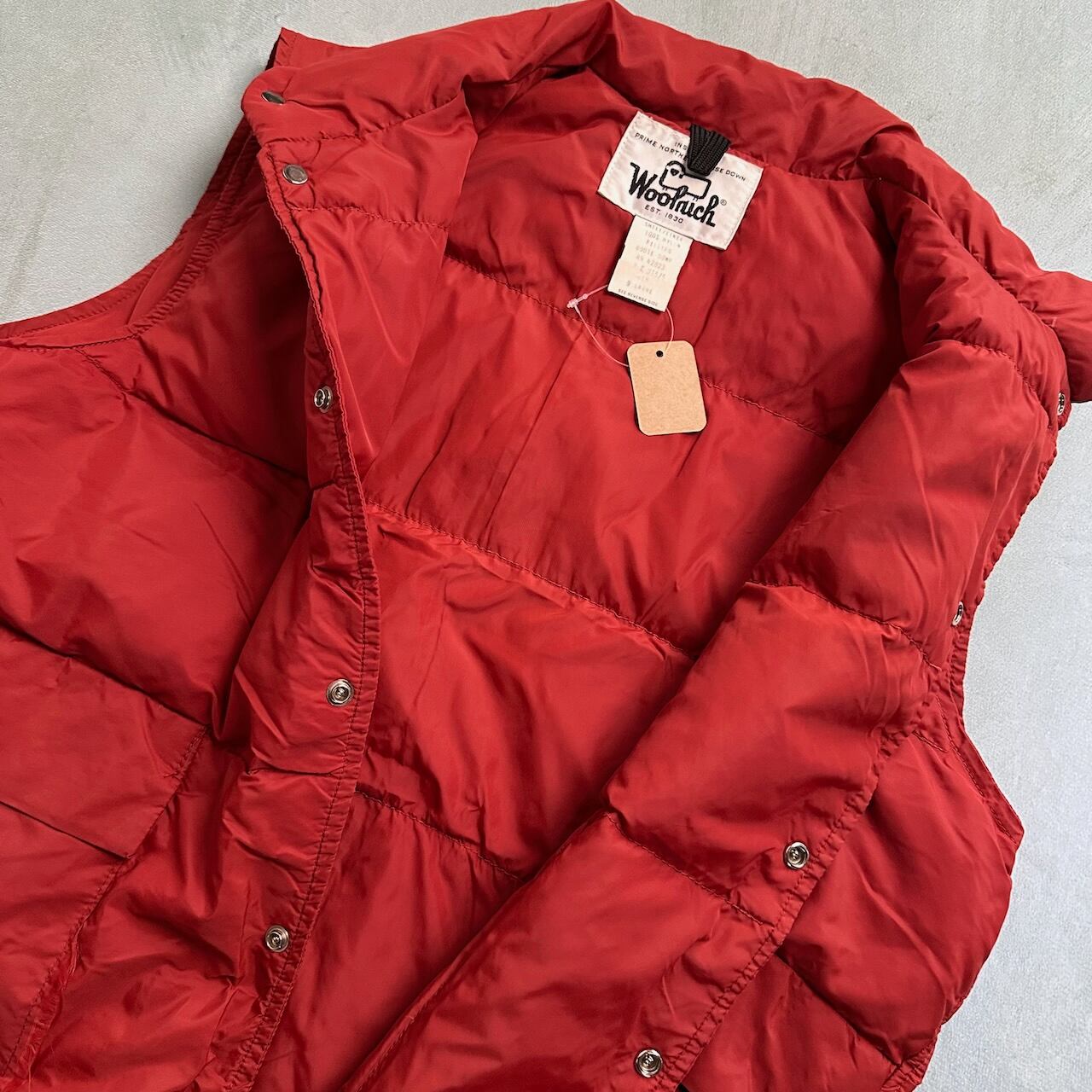 70s USA製 Woolrich ダウンベスト ウールリッチ 朱色 L 古着 | RUFFY