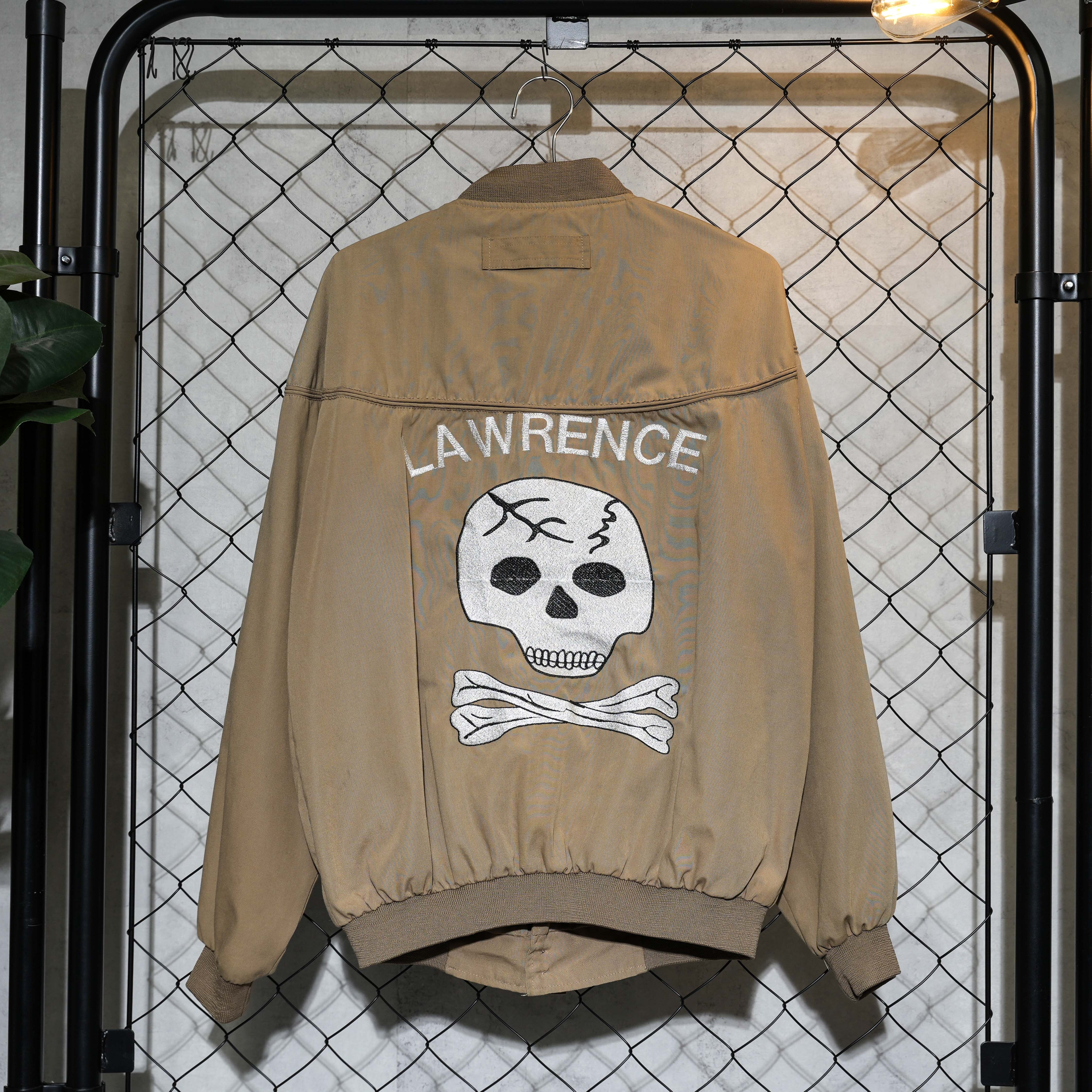 90s-00s HABAND ダービージャケット スカル刺繍 クロスボーン LAWRENCE