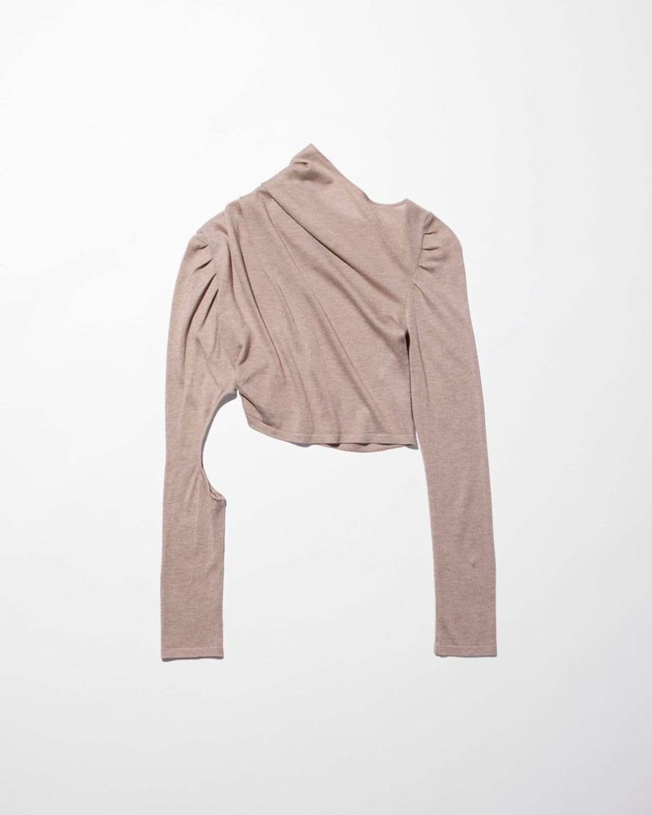 【25AW】MUKCYEN ムッシャン / asymmetrical knit long sleeves / ニットトップス - 2