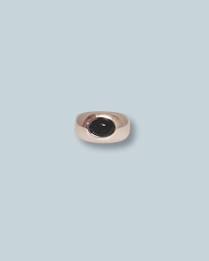 ellen ring -silver/onxy-