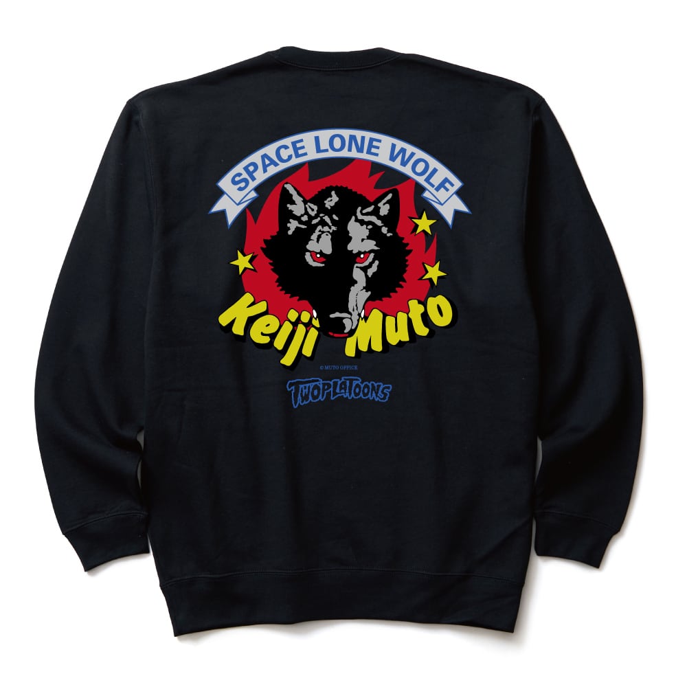 TWOPLATOONS × 武藤敬司 コラボレーション SPACE LONE WOLF SWEAT / BLACK | TWOPLATOONS  OFFICIAL STORE powered by BASE