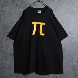 Black π Print Oversized T-shirt